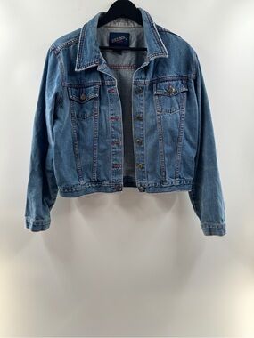Jukebox Medium Wash Denim Jean Jacket – Women's XL 100% Cotton